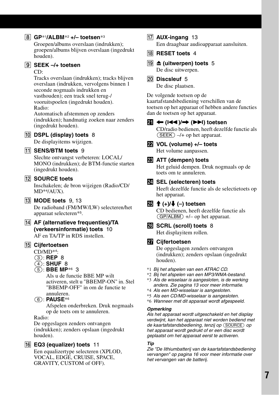 Sony CDX-GT300S User Manual | Page 85 / 100