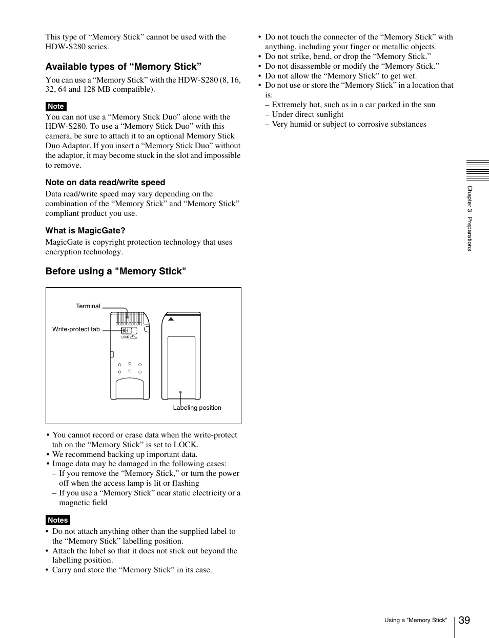 Sony HDW-S280 User Manual | Page 39 / 94