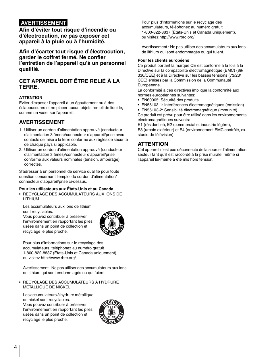 Sony HDW-S280 User Manual | Page 4 / 94