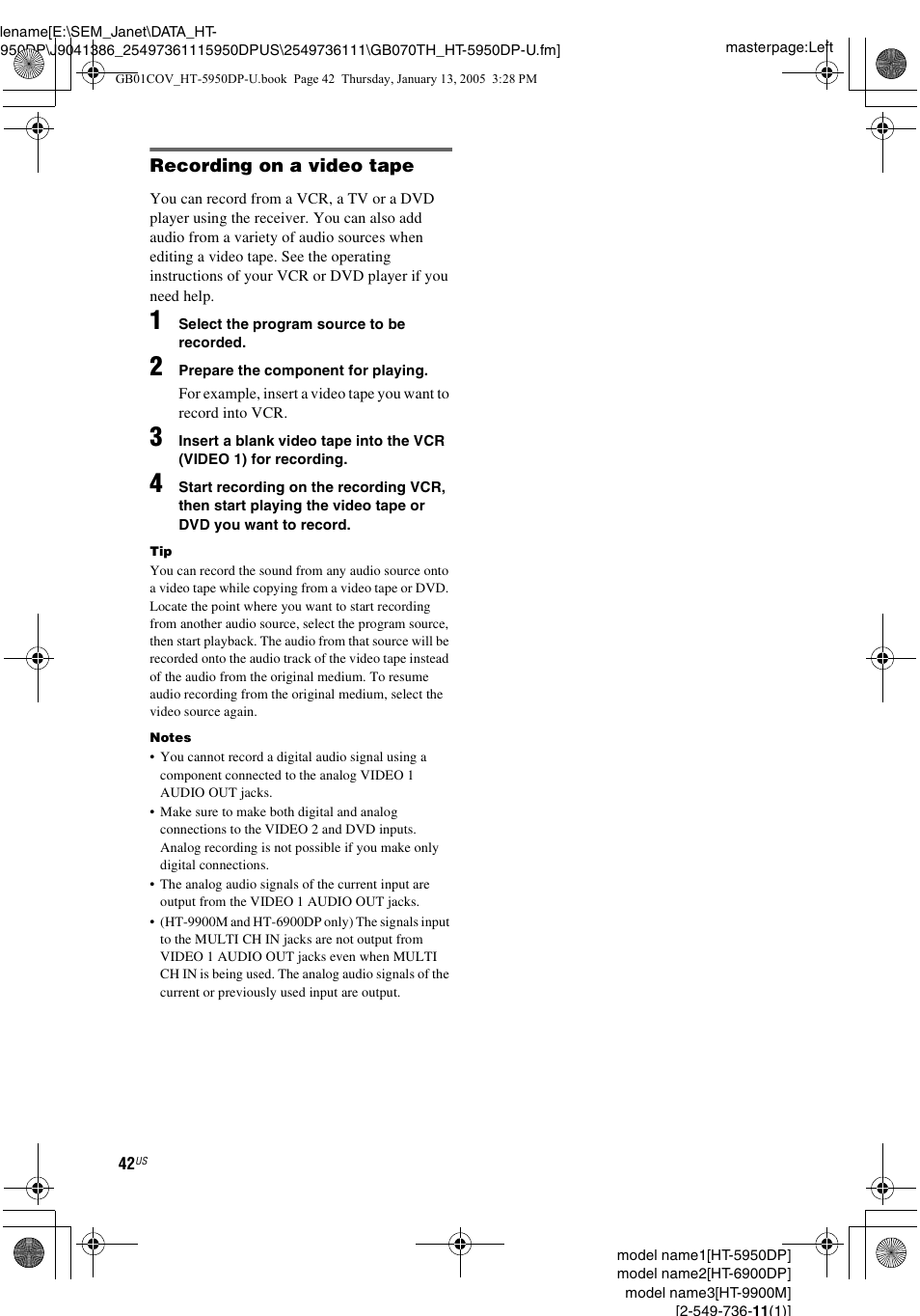 Sony 6900DP User Manual | Page 42 / 60