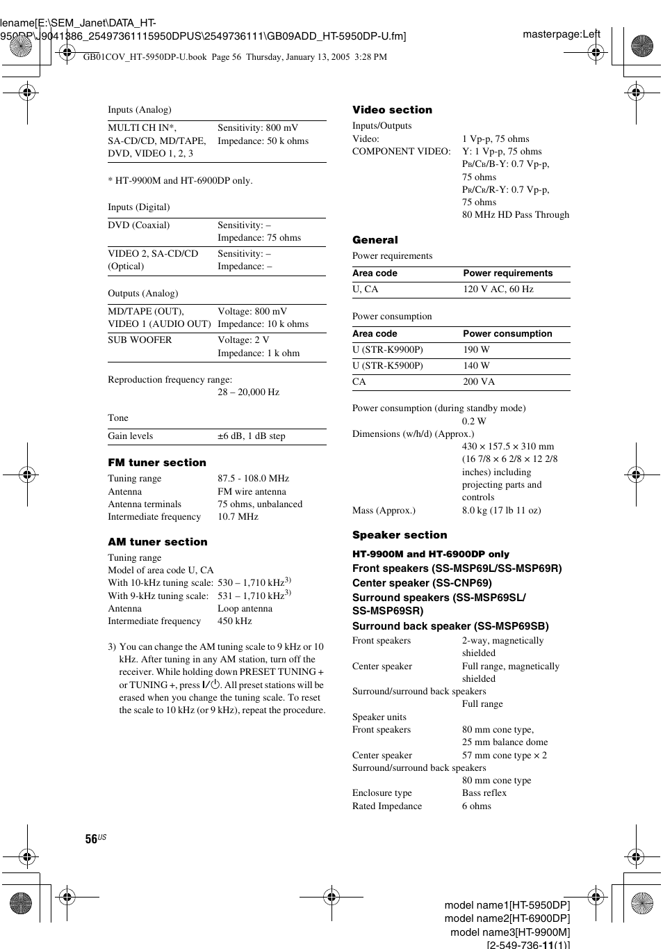 Sony 6900DP User Manual | Page 56 / 60