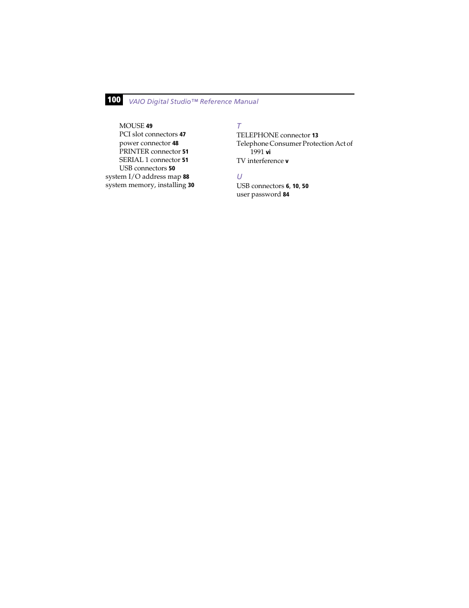 Sony VAIO PCV-RX260DS User Manual | Page 114 / 114