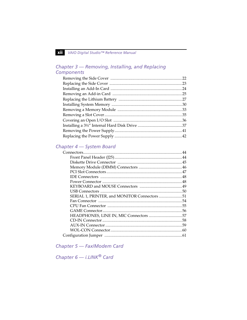Sony VAIO PCV-RX260DS User Manual | Page 12 / 114
