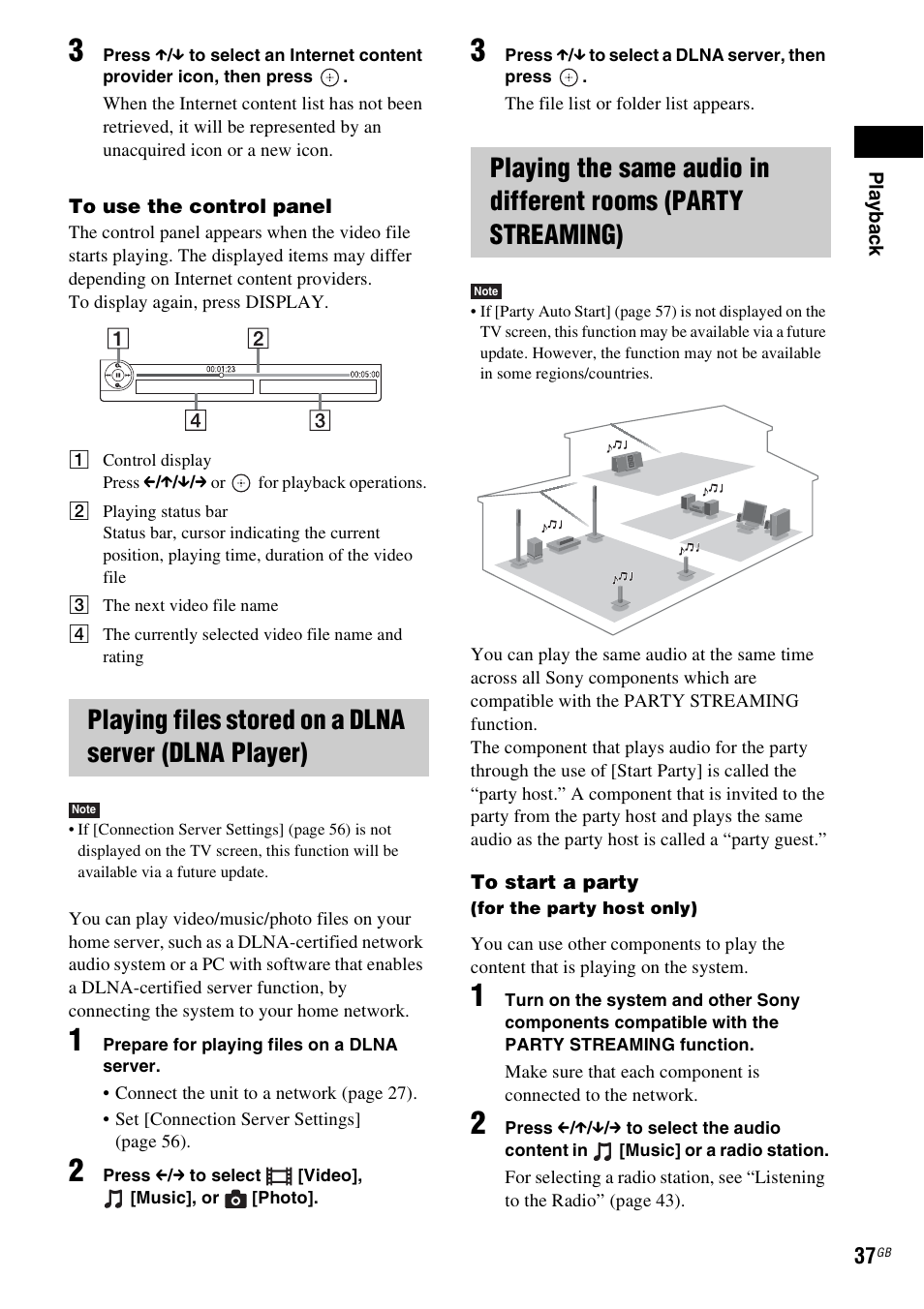 Sony Blu-ray Disc/DVD Home Theatre System 4-184-716-51(1) User Manual | Page 37 / 76