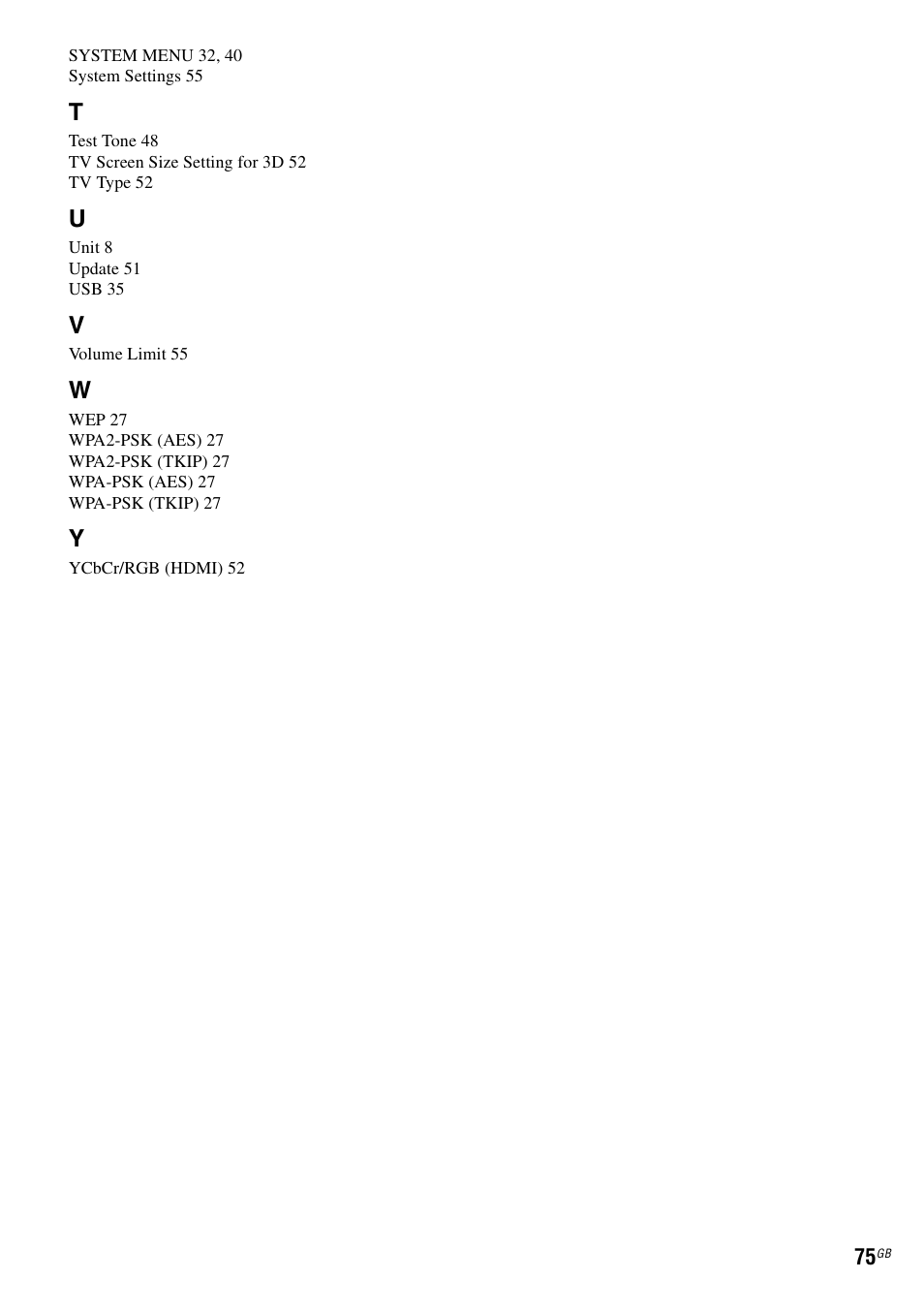 Sony Blu-ray Disc/DVD Home Theatre System 4-184-716-51(1) User Manual | Page 75 / 76