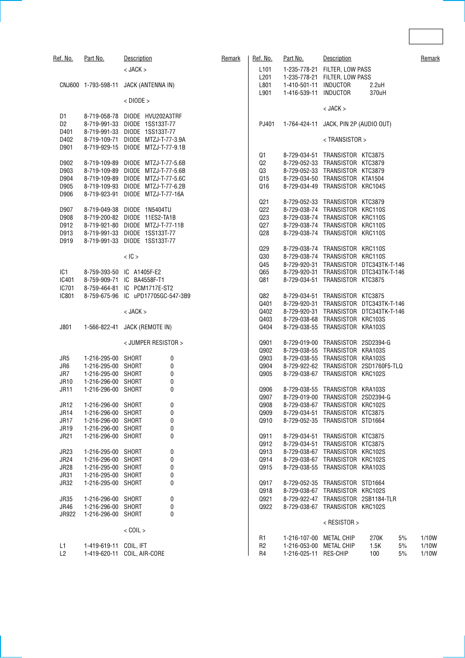 Main | Sony CDX-1000RF User Manual | Page 33 / 38