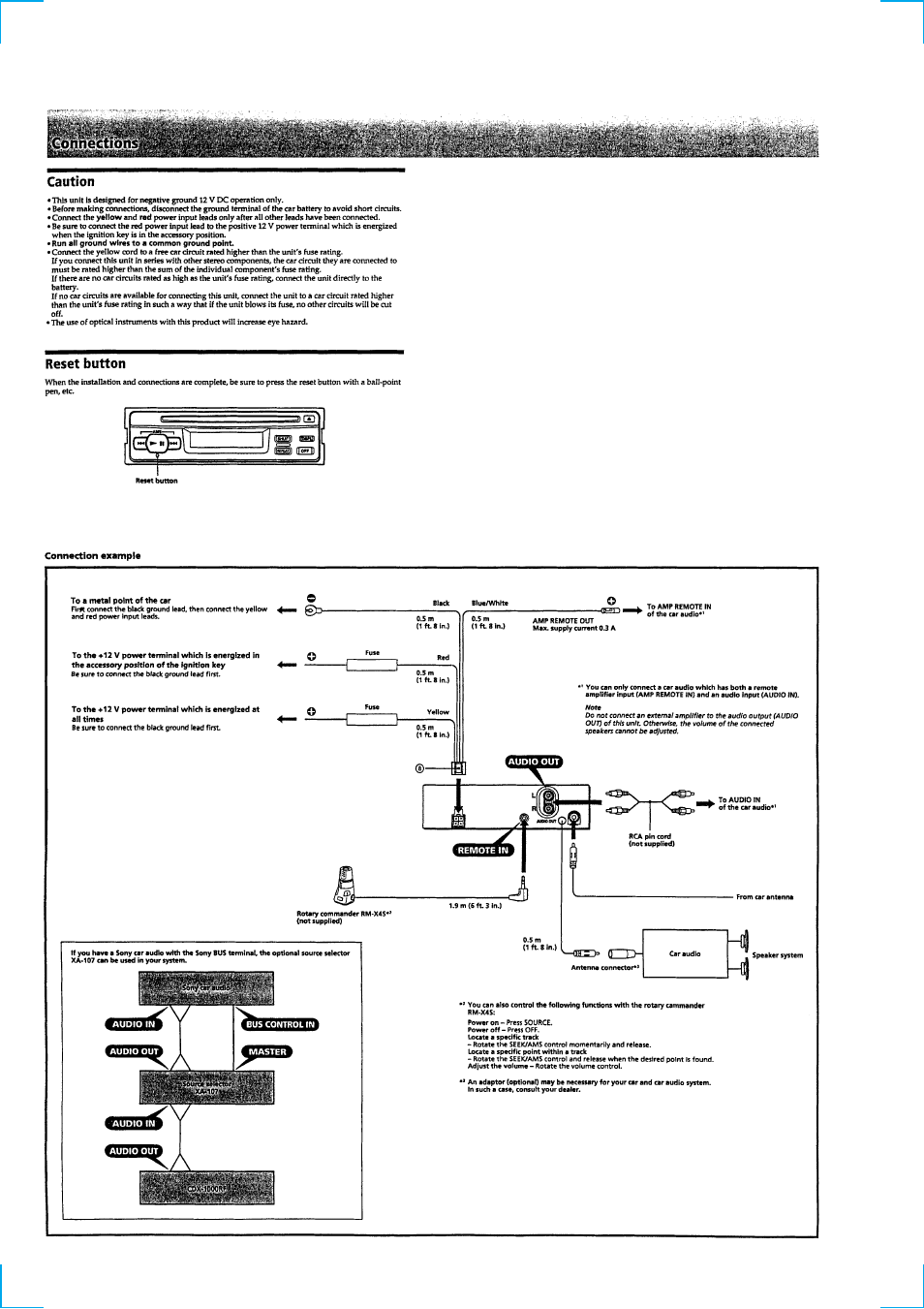 Sony CDX-1000RF User Manual | Page 4 / 38