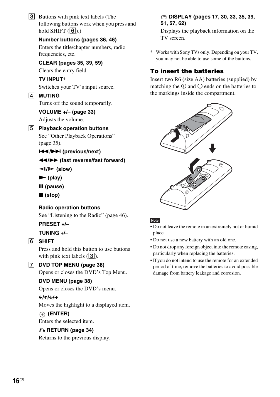 Sony DAV-DZ730 User Manual | Page 16 / 84