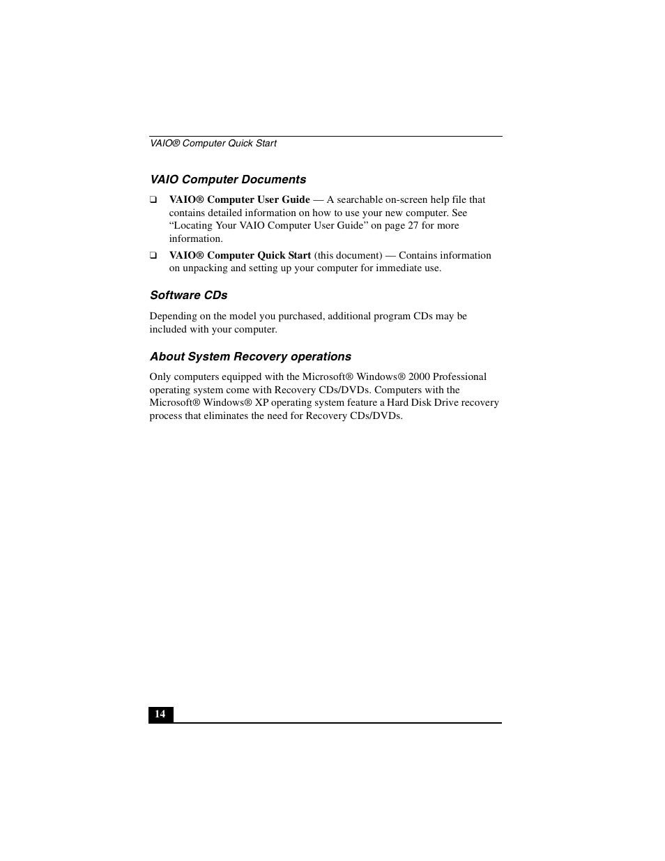 Sony PCG-V505DC2 User Manual | Page 14 / 44