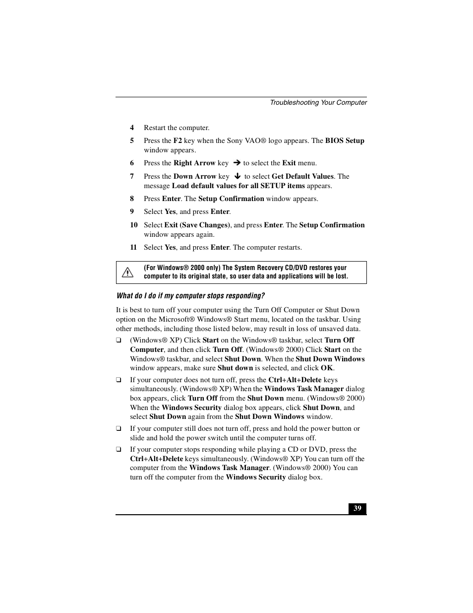 Sony PCG-V505DC2 User Manual | Page 39 / 44