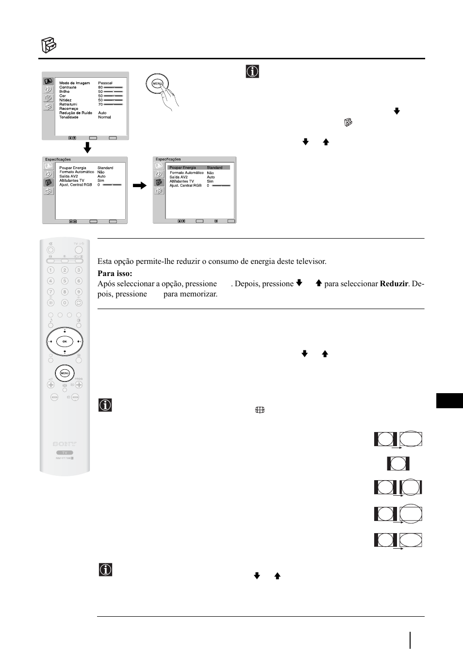 Menú especificações, 21 pt | Sony WEGA KLV-30HR3 User Manual | Page 119 / 134