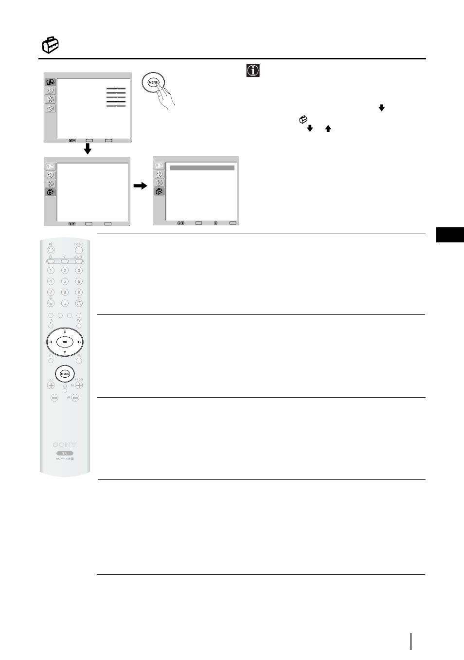 The set up menu, 23 gb | Sony WEGA KLV-30HR3 User Manual | Page 22 / 134