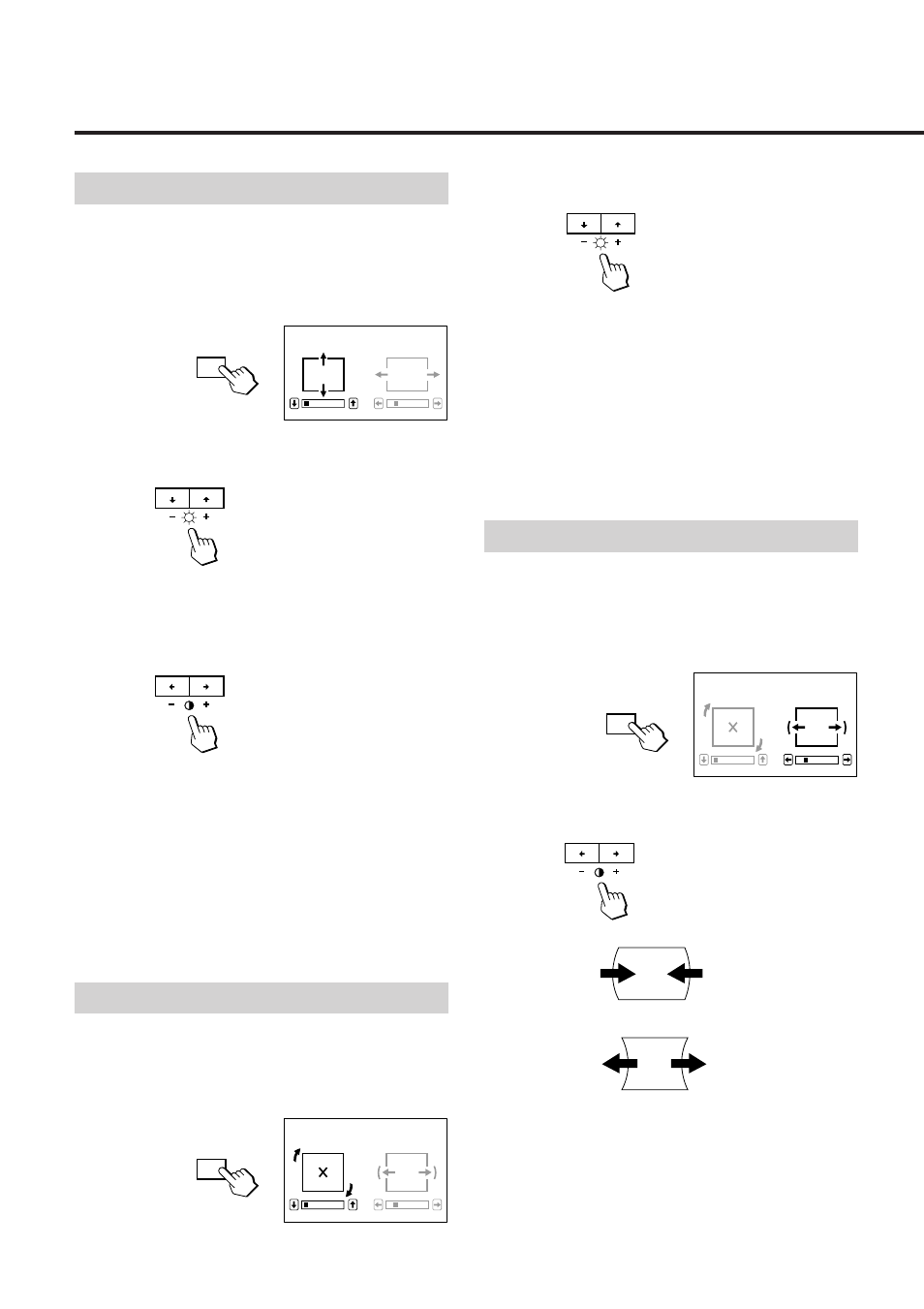 Einstellen der bildgröße, Einstellen der bildrotation, Einstellen des monitors | Korrigieren der kissenverzeichnung | Sony GDM-17SE2T5 User Manual | Page 32 / 63