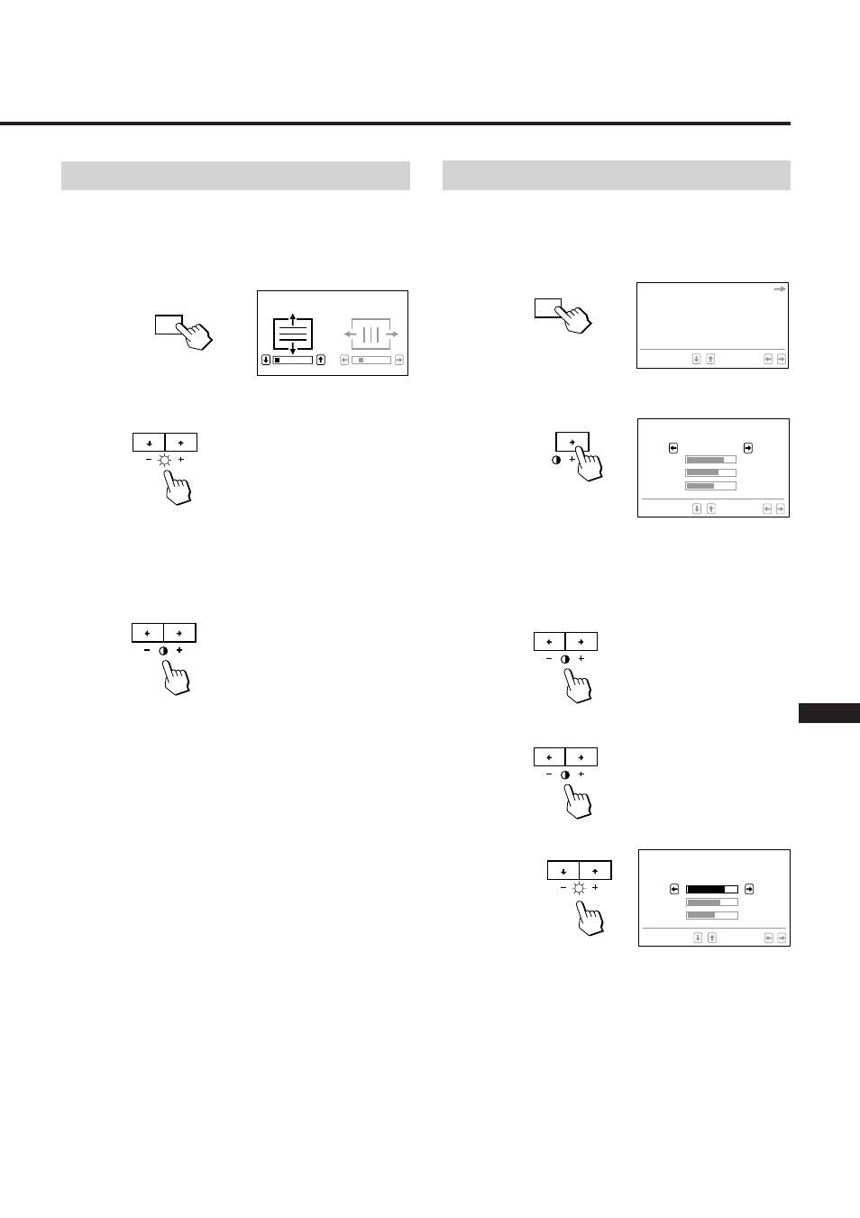 Ajuste de la convergencia, Ajuste de la temperatura del color | Sony GDM-17SE2T5 User Manual | Page 45 / 63