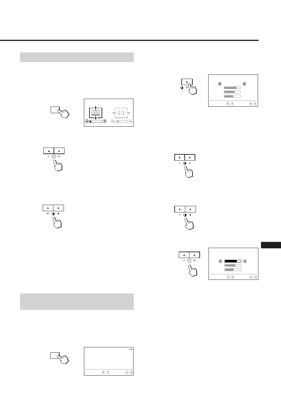 Regolazione della convergenza, Impostazione della temperatura di colore | Sony GDM-17SE2T5 User Manual | Page 57 / 63