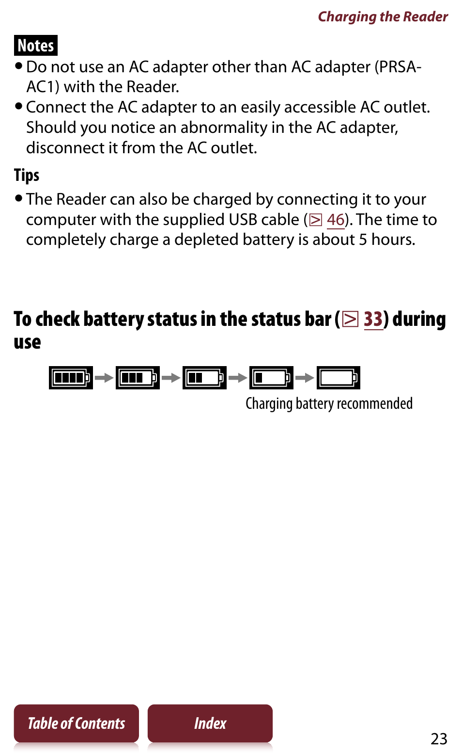 Sony READER DAILY EDITION PRS-950 User Manual | Page 23 / 175