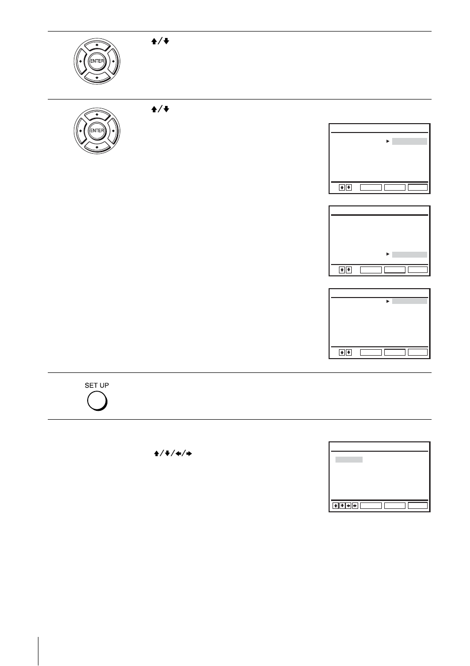 Press set up to exit the menu | Sony SLV-D550P User Manual | Page 73 / 129