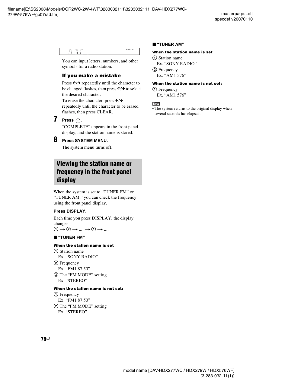 Sony DAV-HDX277WC User Manual | Page 78 / 124