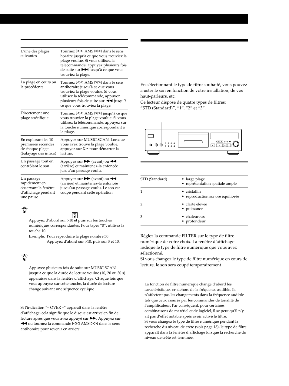 Lecture de disques compacts | Sony CDP-XB630 User Manual | Page 31 / 64