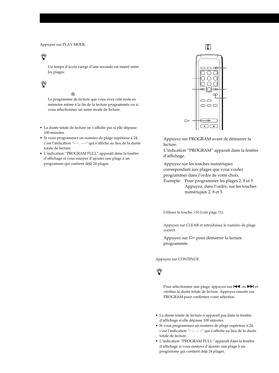 Lecture de disques compacts | Sony CDP-XB630 User Manual | Page 34 / 64