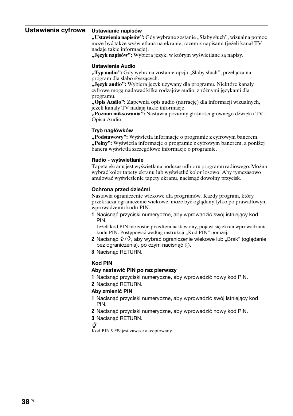 Sony Bravia KDL-32D3010 User Manual | Page 122 / 132