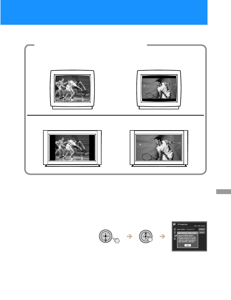 High definition output select | Sony HD100 User Manual | Page 63 / 96
