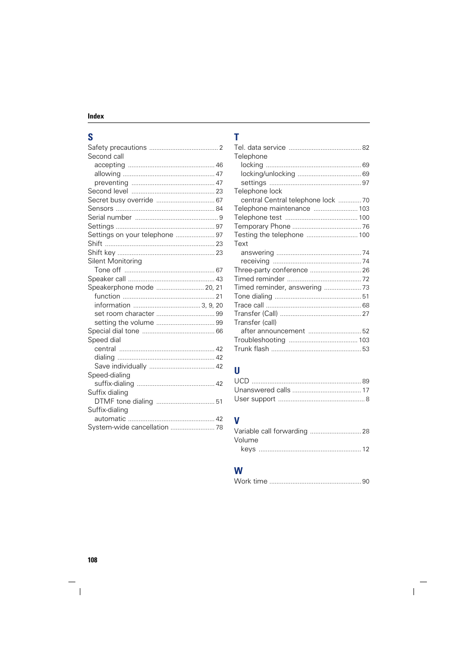 Sony HIPATH 500 User Manual | Page 108 / 113