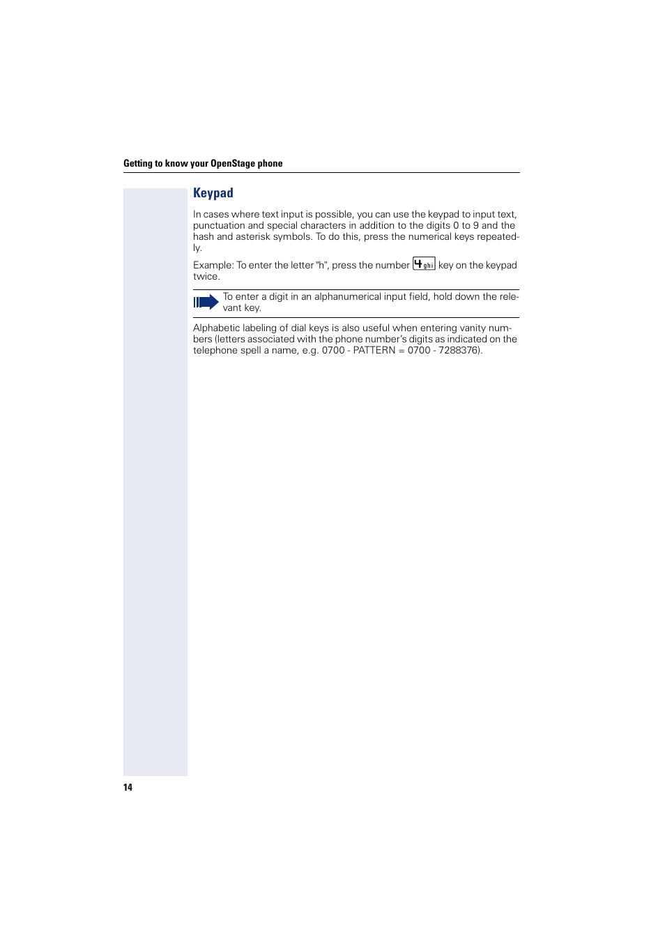 Keypad | Sony HIPATH 500 User Manual | Page 14 / 113