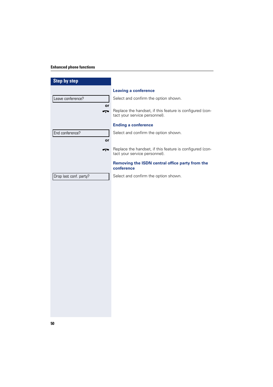 Sony HIPATH 500 User Manual | Page 50 / 113