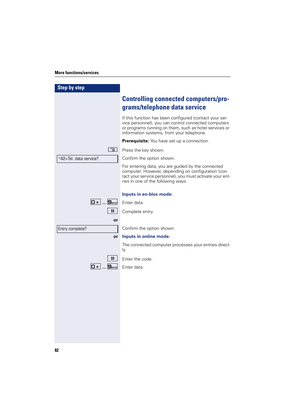 Sony HIPATH 500 User Manual | Page 82 / 113