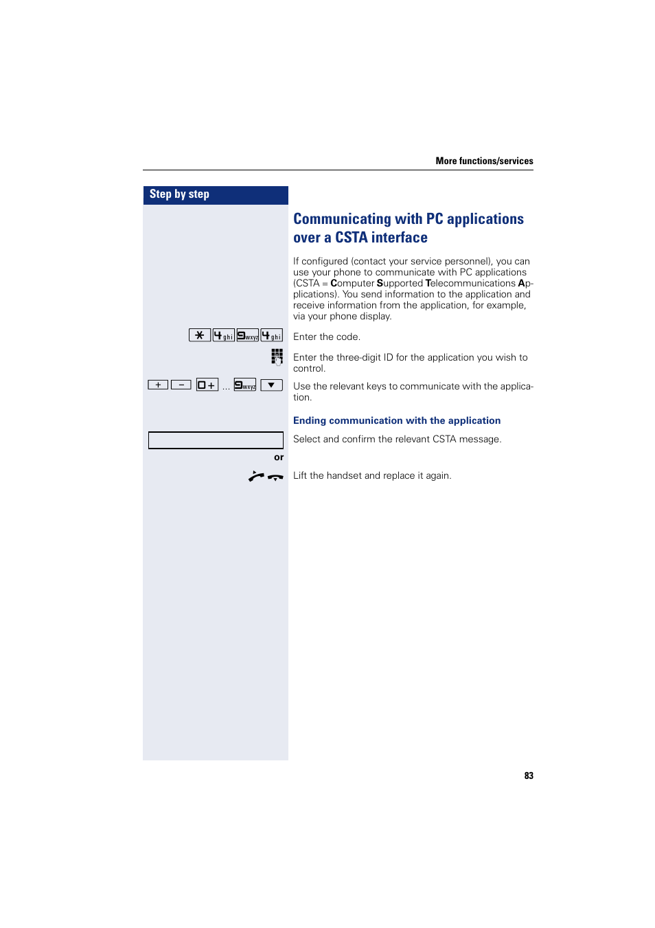 Sony HIPATH 500 User Manual | Page 83 / 113
