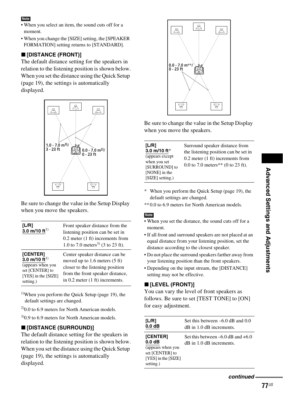 Ad v a nc ed settings and adjus tments | Sony DAV-DX355 User Manual | Page 77 / 104