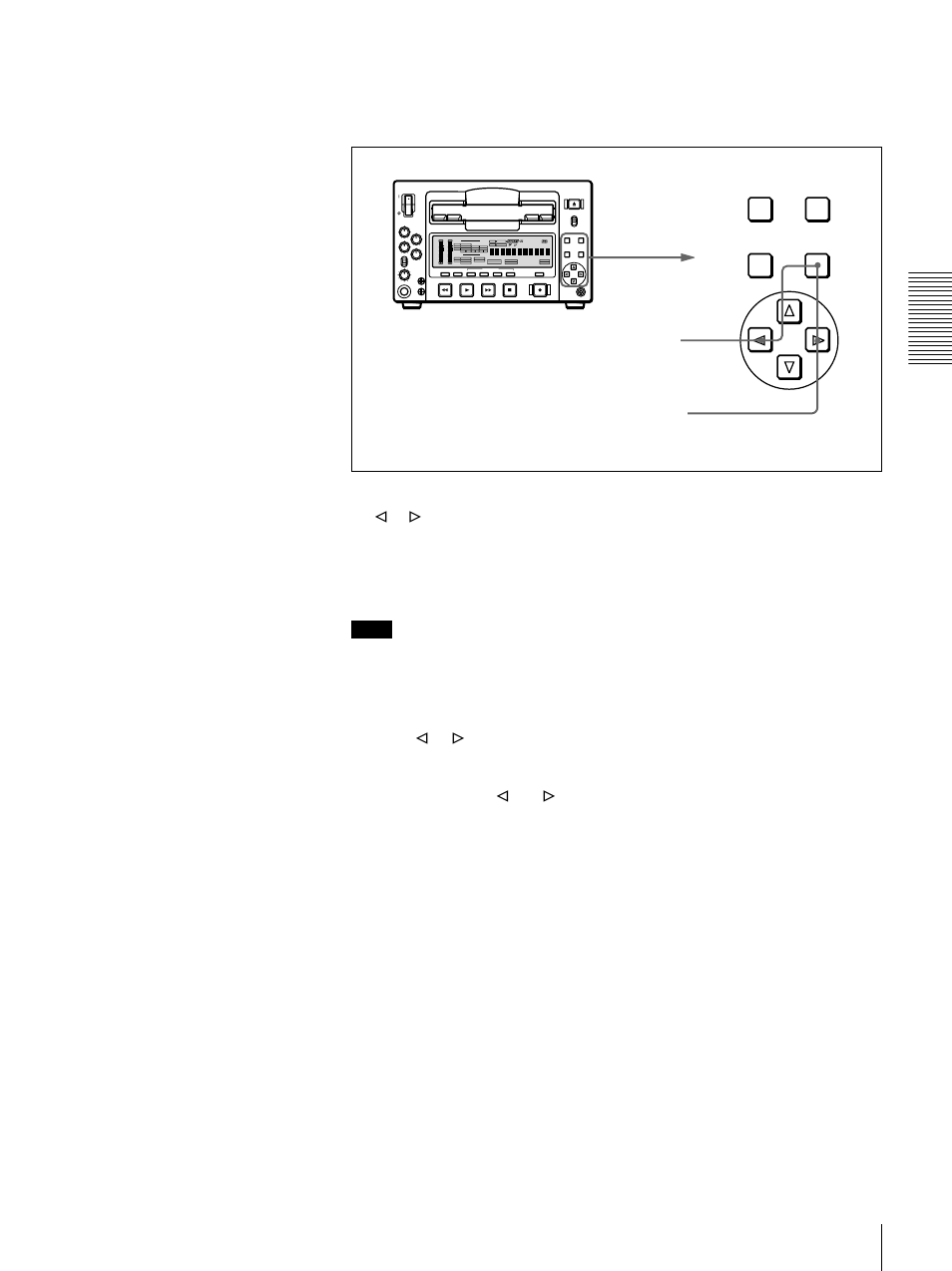 Setting the current tape position as point a or b | Sony DSR-1500 User Manual | Page 37 / 120