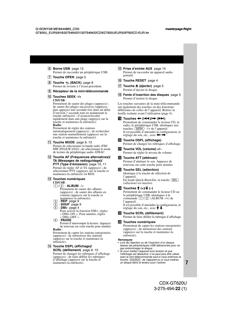 Sony CDXGT620U User Manual | Page 53 / 120