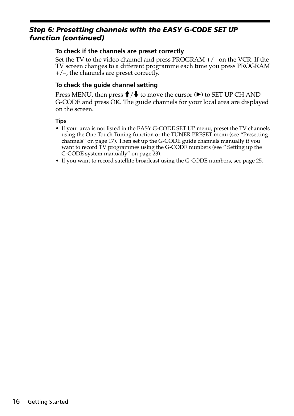 Sony SLV-EZ77AS User Manual | Page 16 / 75