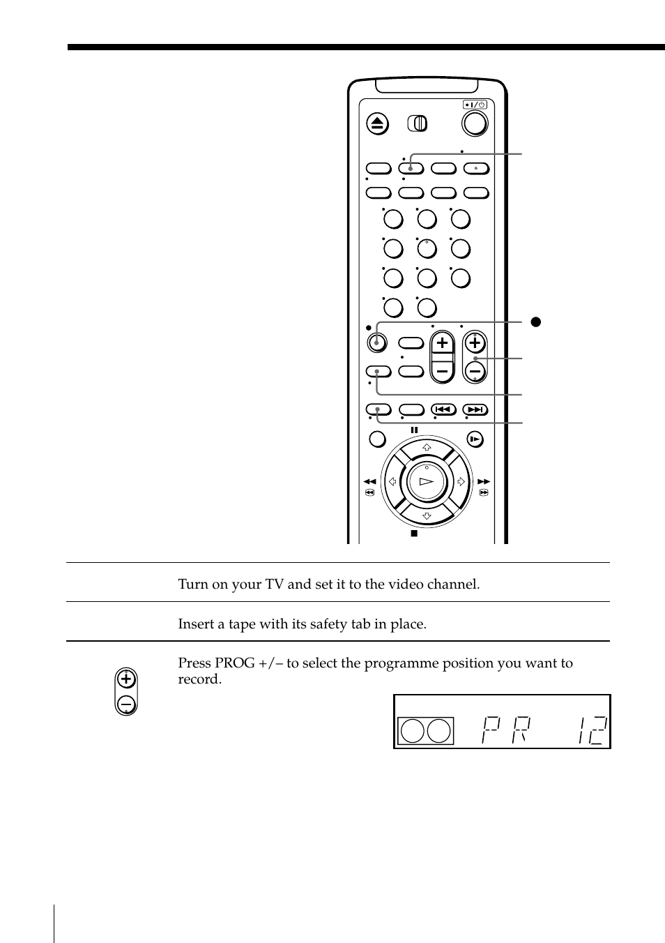 Recording tv programmes, 34 recording tv programmes | Sony SLV-EZ77AS User Manual | Page 34 / 75