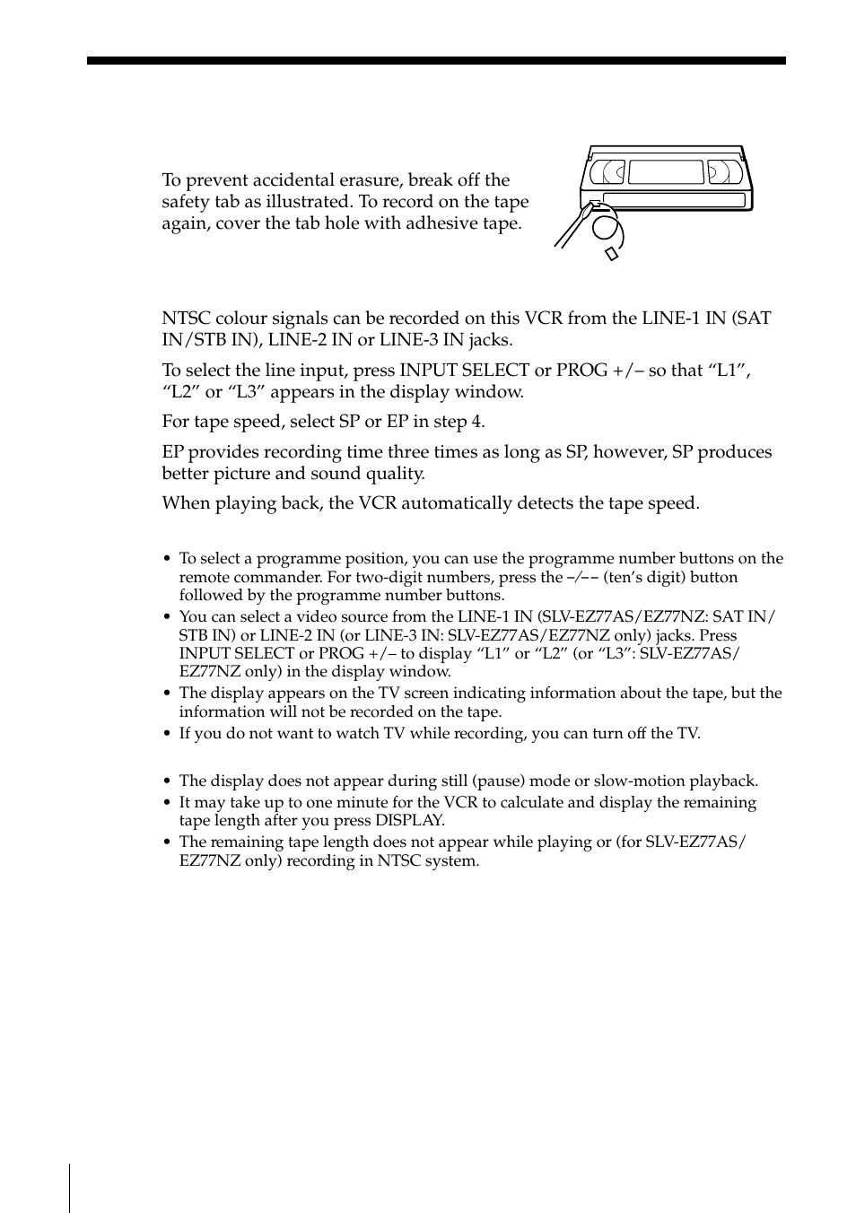 Sony SLV-EZ77AS User Manual | Page 36 / 75
