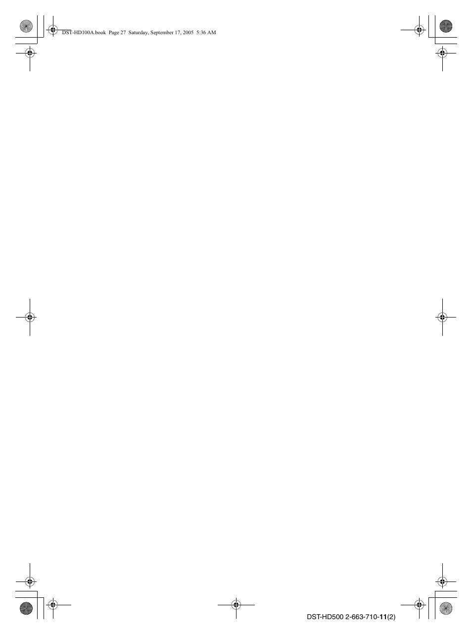 Sony DST-HD500 User Manual | Page 27 / 28
