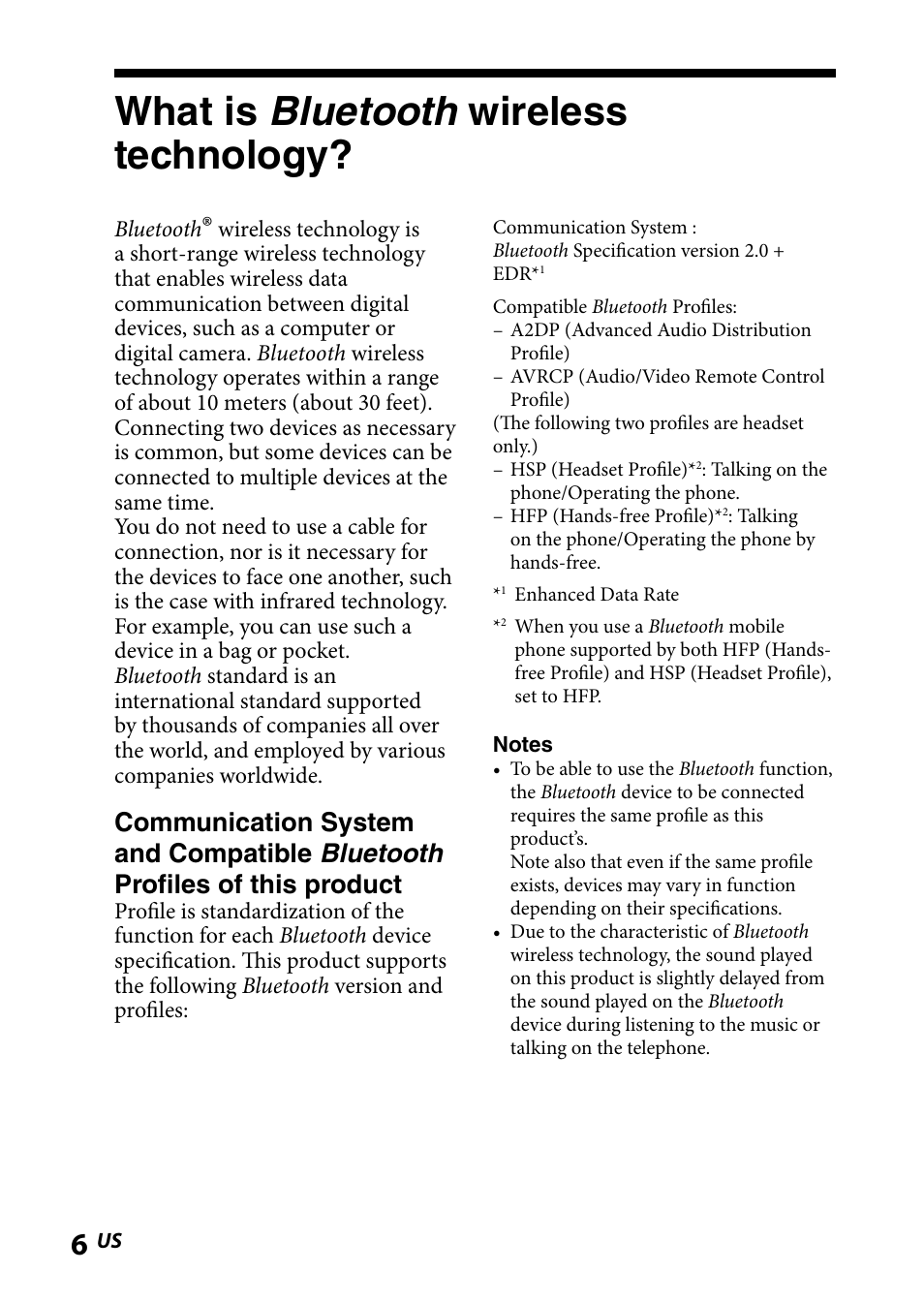 What is bluetooth wireless technology, What.is. bluetooth .wireless, Technology | Sony DR BT160IK User Manual | Page 6 / 84