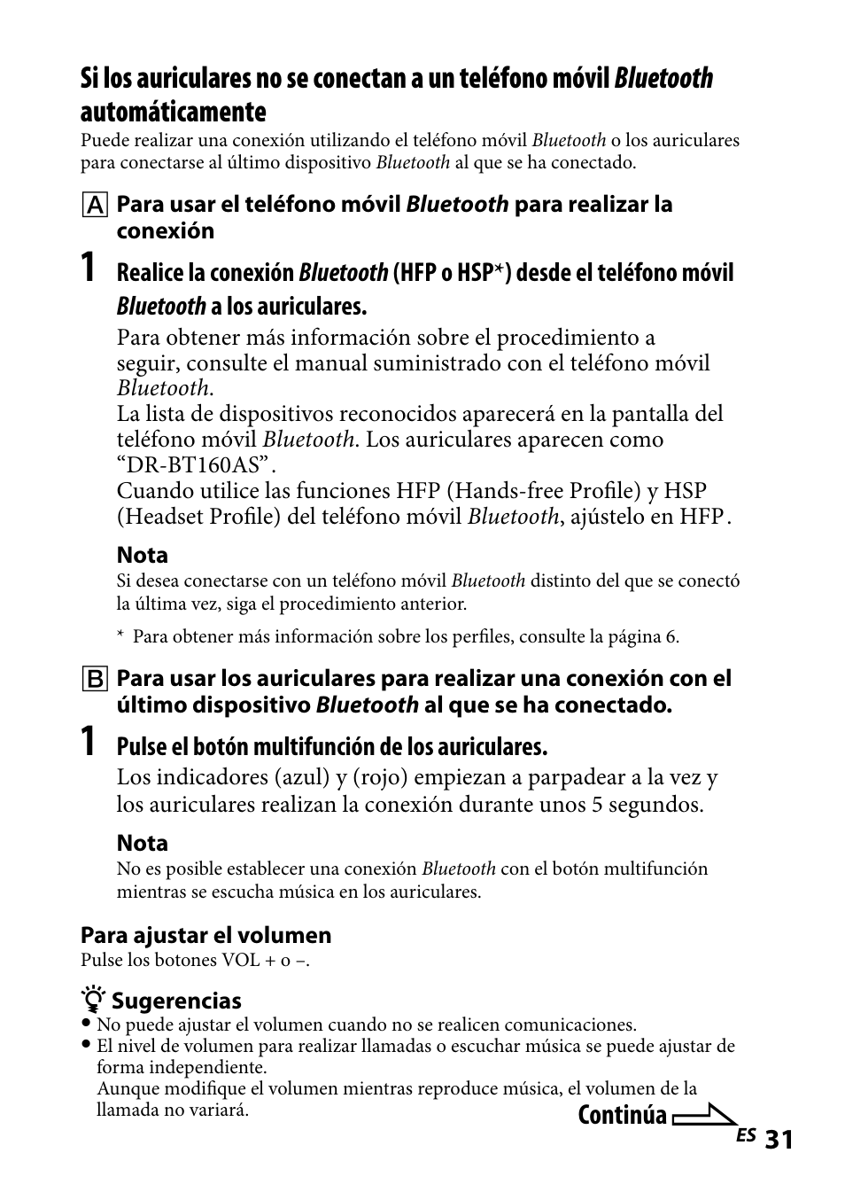 Continúa | Sony DR BT160IK User Manual | Page 71 / 84