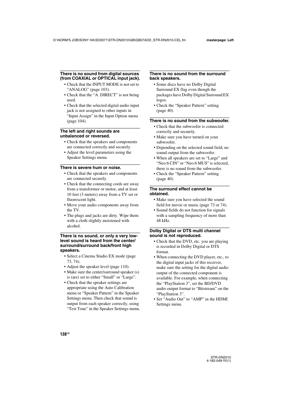 Sony STR-DN2010 User Manual | Page 138 / 152