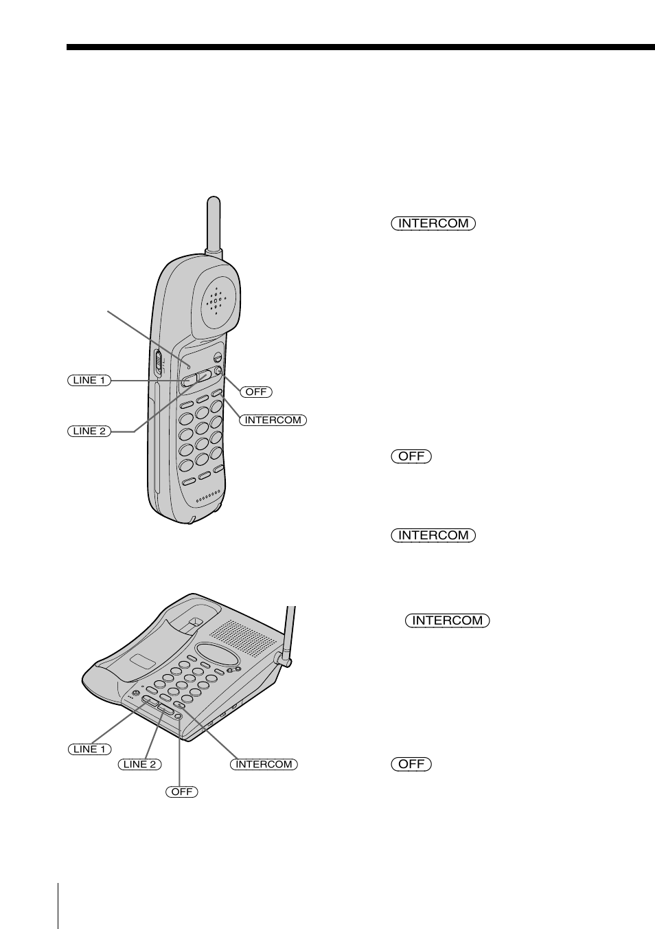 To talk from the handset to the base phone, To talk from the base phone to the handset | Sony SPP-M937 User Manual | Page 30 / 88