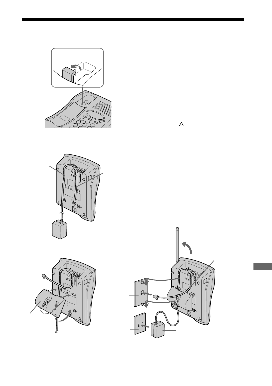 Additional information, Mounting the base phone on a wall | Sony SPP-M937 User Manual | Page 37 / 88