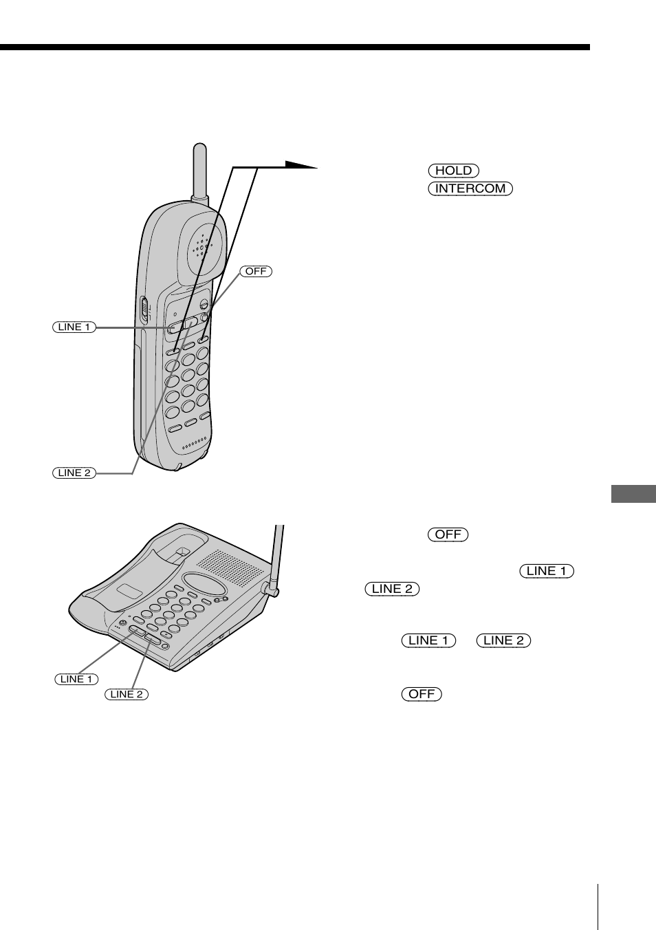 Para transferir del microteléfono al teléfono base, Para transferir del, Microteléfono al teléfono | Base | Sony SPP-M937 User Manual | Page 75 / 88