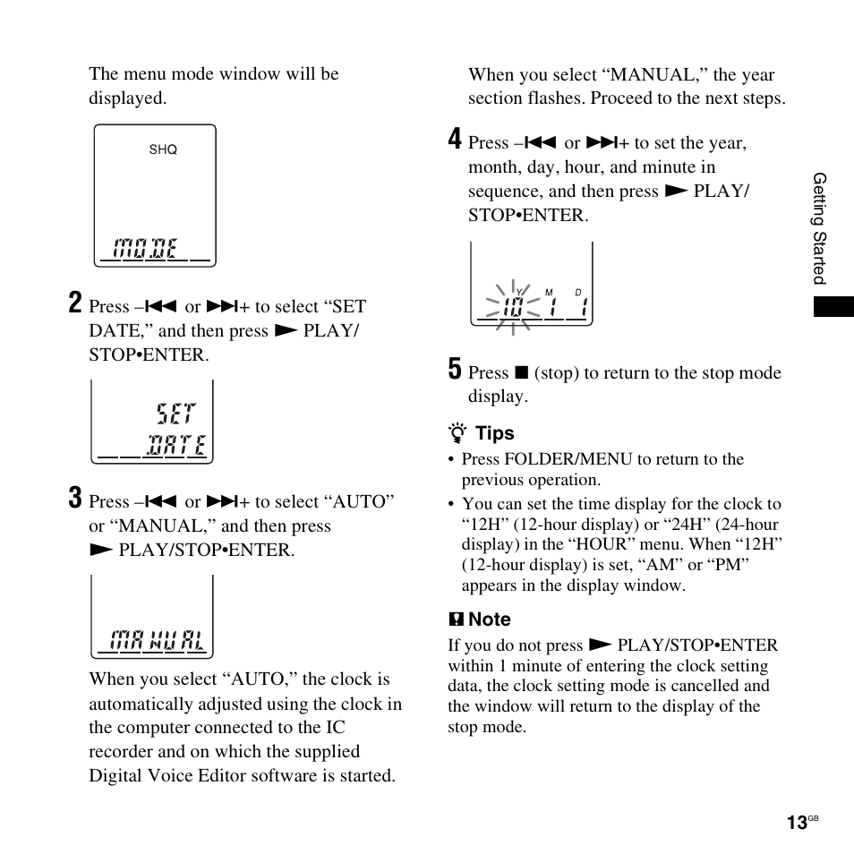 Sony 4-166-309-11(1) User Manual | Page 13 / 96