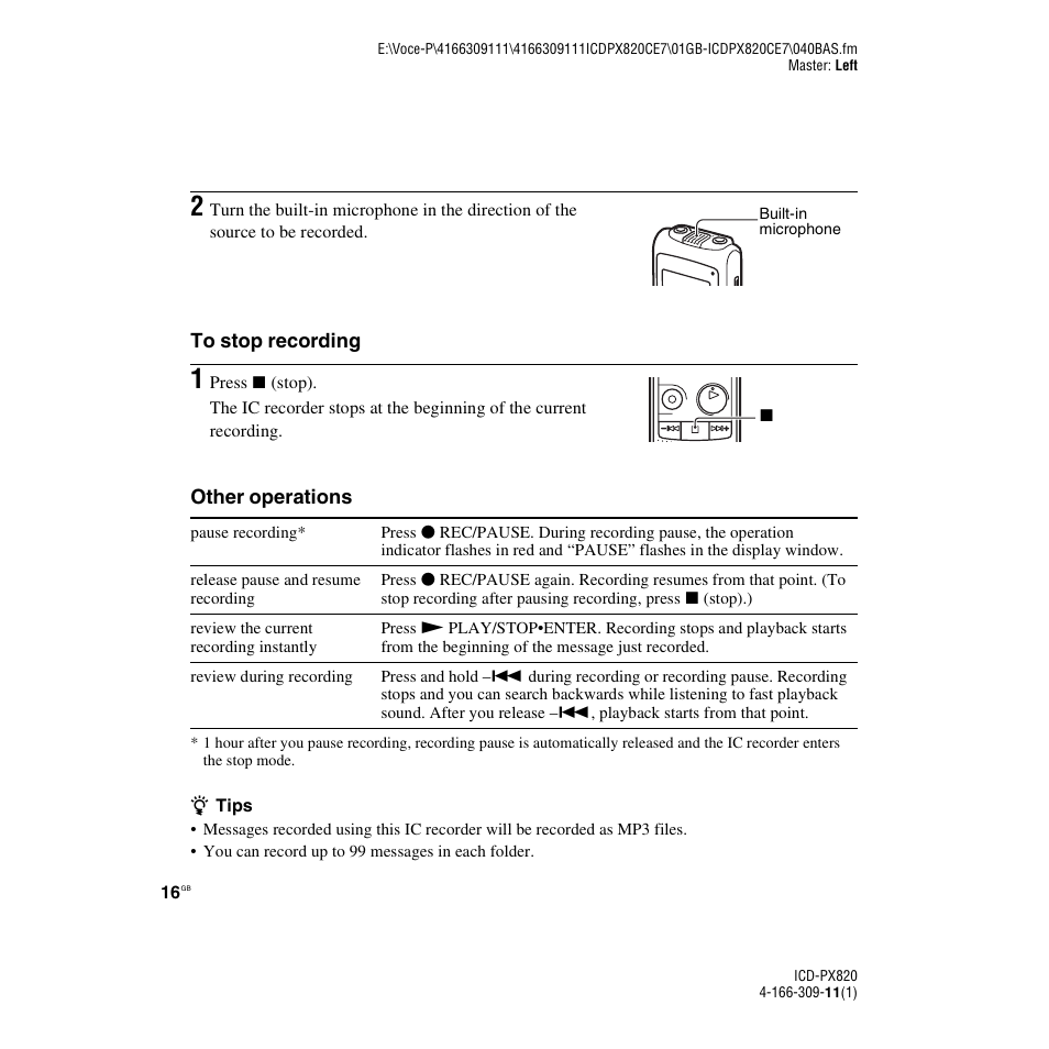 Sony 4-166-309-11(1) User Manual | Page 16 / 96