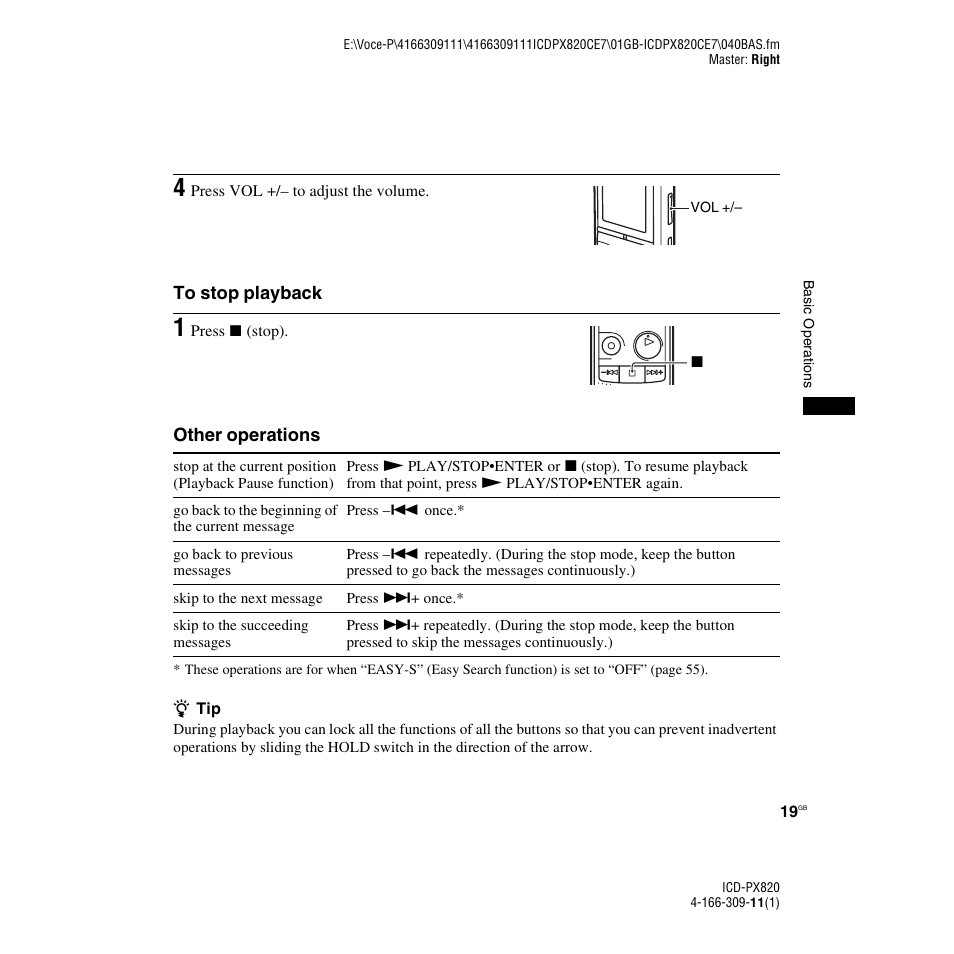 Sony 4-166-309-11(1) User Manual | Page 19 / 96