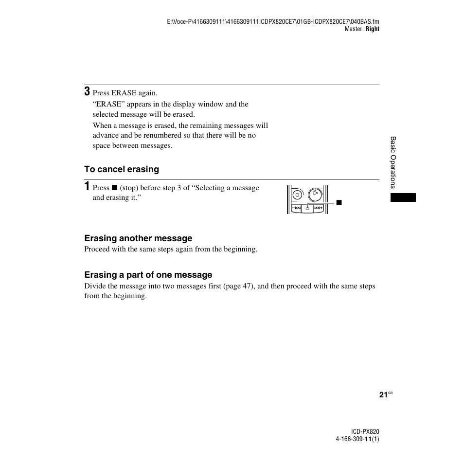 Sony 4-166-309-11(1) User Manual | Page 21 / 96