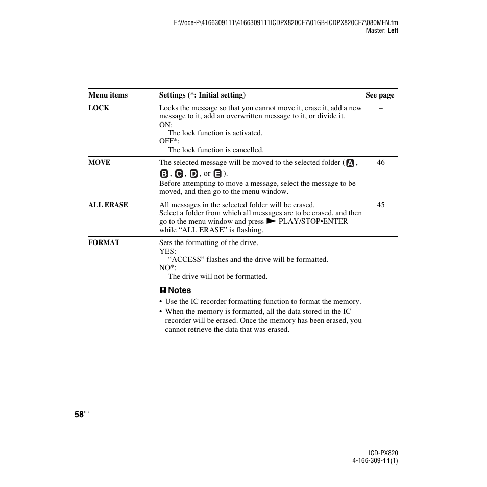 Sony 4-166-309-11(1) User Manual | Page 58 / 96