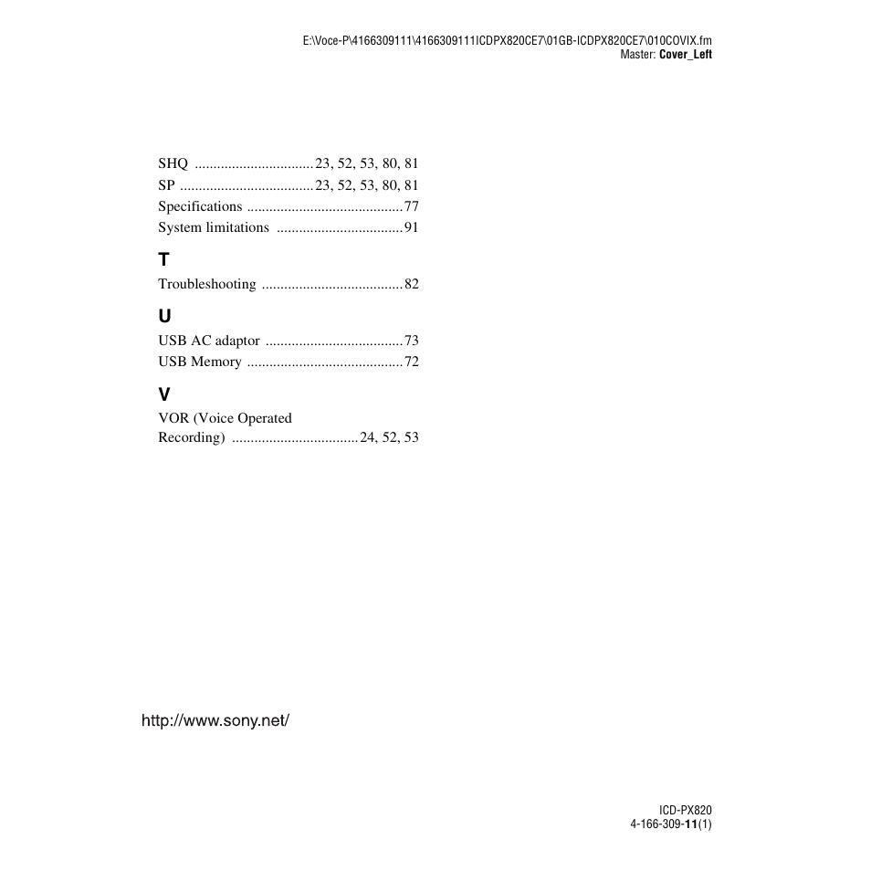 Sony 4-166-309-11(1) User Manual | Page 96 / 96